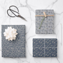 Floral Mix- Monochromatic Blue