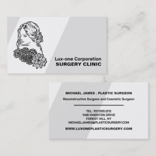 Floral Model, Plastic Surgeon, Plastic Surgery Business Card