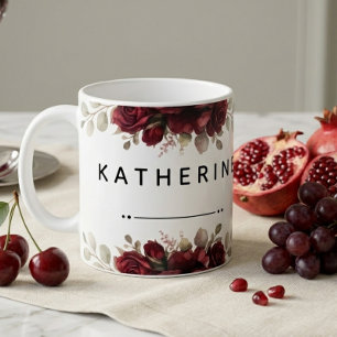 Floral Modern Aesthetic Elegant Misty Title Design Coffee Mug