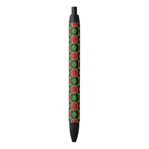 Floral Modern Boho Elegant Abstract Pattern #504 Black Ink Pen