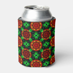 Floral Modern Boho Elegant Abstract Pattern #504 Can Cooler