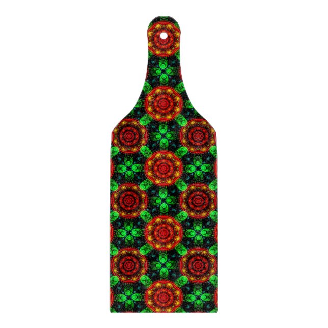 Floral Modern Boho Elegant Abstract Pattern #504 Cutting Board (Front)