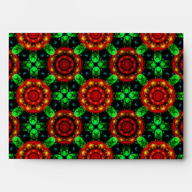 Floral Modern Boho Elegant Abstract Pattern #504 Envelope (Front)