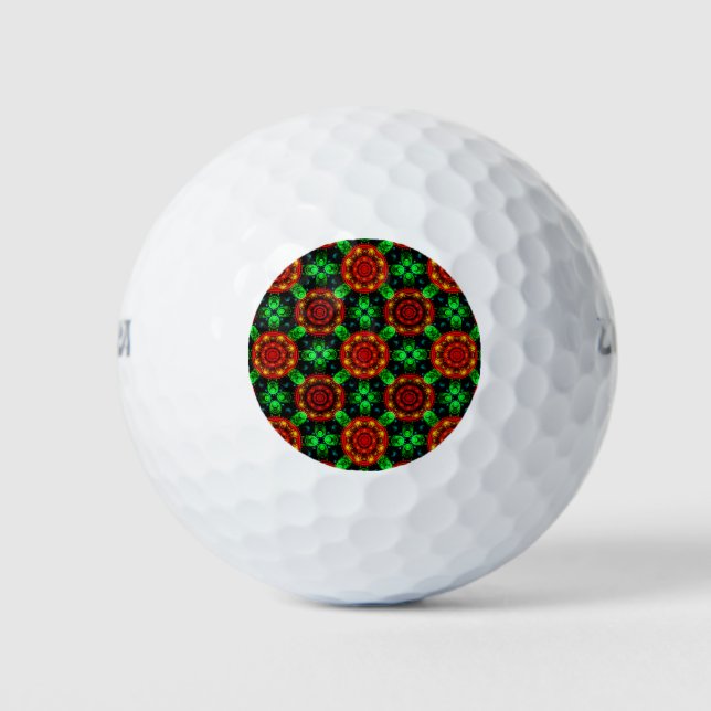 Floral Modern Boho Elegant Abstract Pattern #504 Golf Balls (Front)