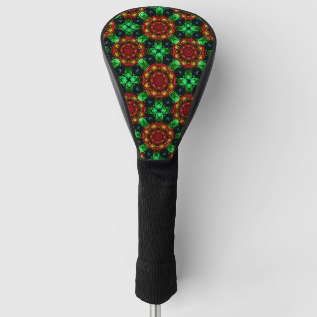Floral Modern Boho Elegant Abstract Pattern #504 Golf Head Cover (Front)