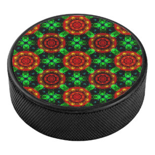 Floral Modern Boho Elegant Abstract Pattern #504 Hockey Puck