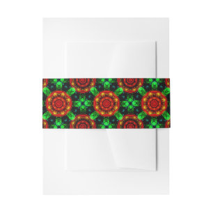 Floral Modern Boho Elegant Abstract Pattern #504 Invitation Belly Band