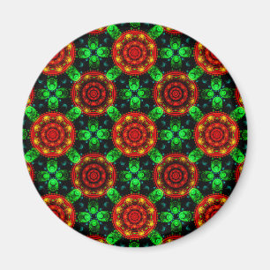 Floral Modern Boho Elegant Abstract Pattern #504 Magnet