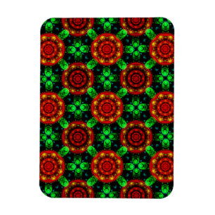 Floral Modern Boho Elegant Abstract Pattern #504 Magnet