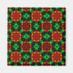 Floral Modern Boho Elegant Abstract Pattern #504 Magnet