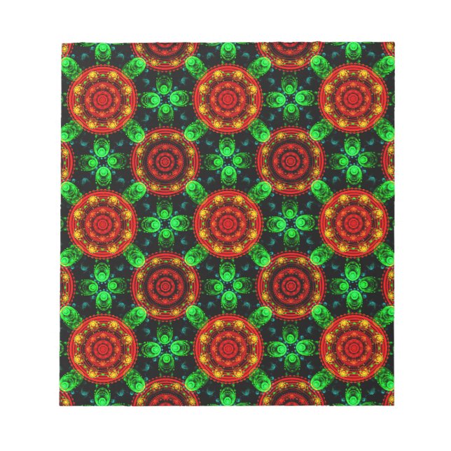 Floral Modern Boho Elegant Abstract Pattern #504 Notepad (Front)