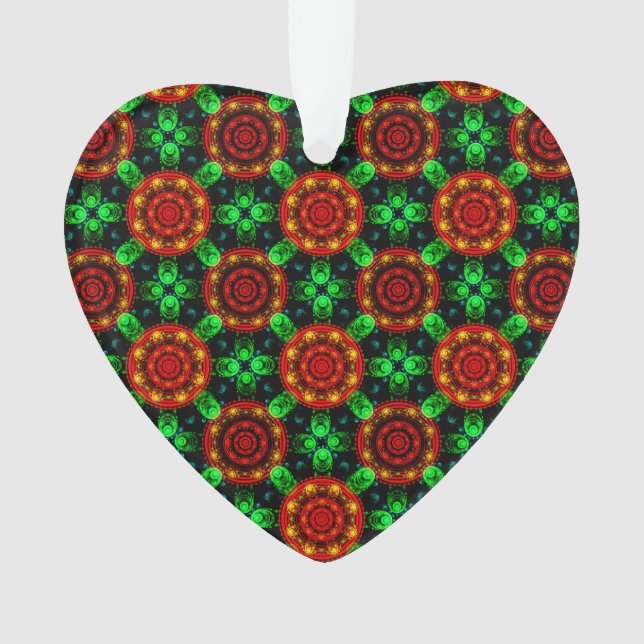 Floral Modern Boho Elegant Abstract Pattern #504 Ornament (Front)