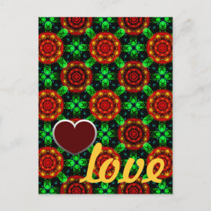 Floral Modern Boho Elegant Abstract Pattern #504 Postcard