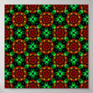 Floral Modern Boho Elegant Abstract Pattern #504 Poster