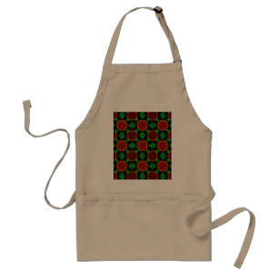 Floral Modern Boho Elegant Abstract Pattern #504 Standard Apron