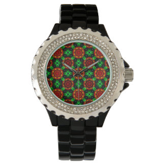 Floral Modern Boho Elegant Abstract Pattern #504 Watch