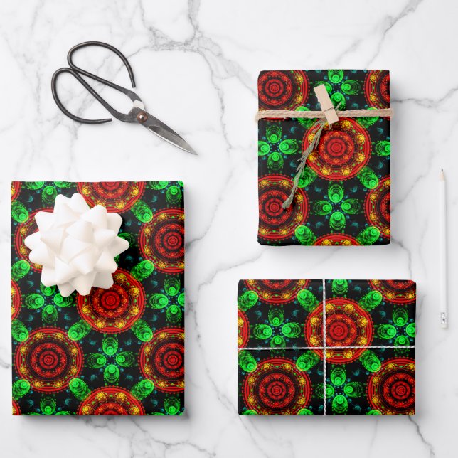 Floral Modern Boho Elegant Abstract Pattern #504 Wrapping Paper Sheet (Front)