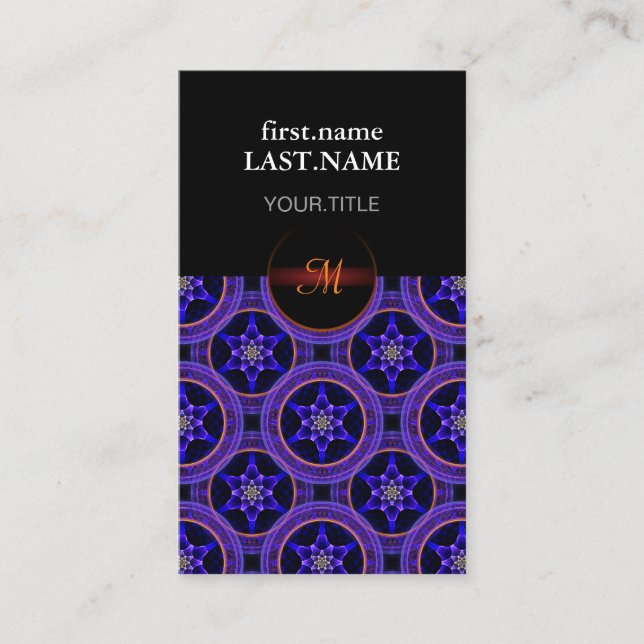 Floral Modern Boho Elegant Abstract Pattern #505 Business Card (Front)