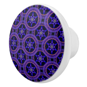 Floral Modern Boho Elegant Abstract Pattern #505 Ceramic Knob