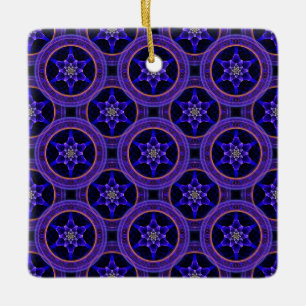 Floral Modern Boho Elegant Abstract Pattern #505 Ceramic Ornament
