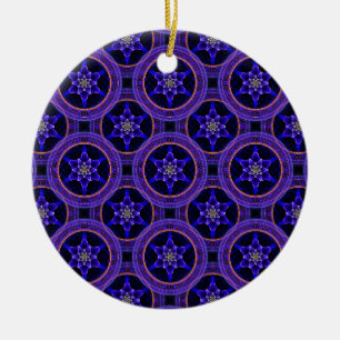 Floral Modern Boho Elegant Abstract Pattern #505 Ceramic Tree Decoration