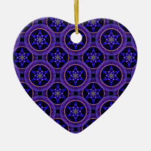 Floral Modern Boho Elegant Abstract Pattern #505 Ceramic Tree Decoration