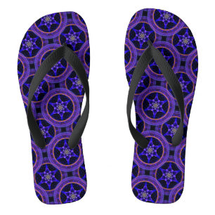 Floral Modern Boho Elegant Abstract Pattern #505 Flip Flops