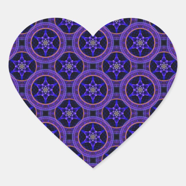 Floral Modern Boho Elegant Abstract Pattern #505 Heart Sticker (Front)