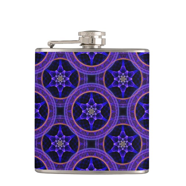 Floral Modern Boho Elegant Abstract Pattern #505 Hip Flask (Front)