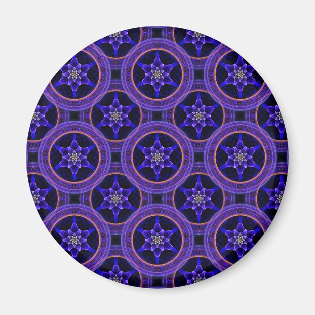 Floral Modern Boho Elegant Abstract Pattern #505 Magnet (Front)