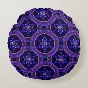 Floral Modern Boho Elegant Abstract Pattern #505 Round Cushion