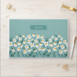 Floral modern daisy blue girly elegant stylish HP  HP Laptop Skin<br><div class="desc">Floral modern daisy blue girly elegant stylish laptop design.</div>