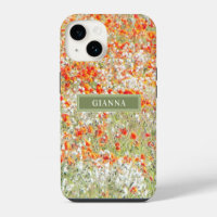 Floral Modern Girly Wild Flowers Stylish Name