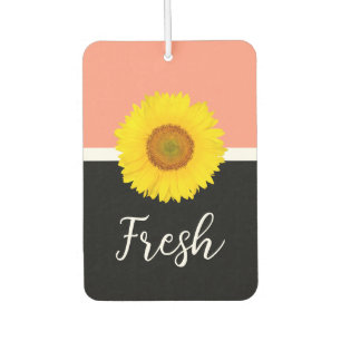 Floral Modern Sunflower Trendy  Car Air Freshener