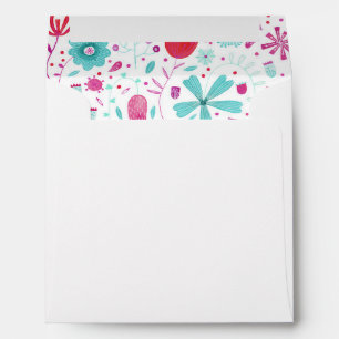 Floral Modern Watercolor Envelope