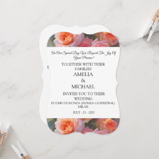 Floral Modern Wedding Invitation