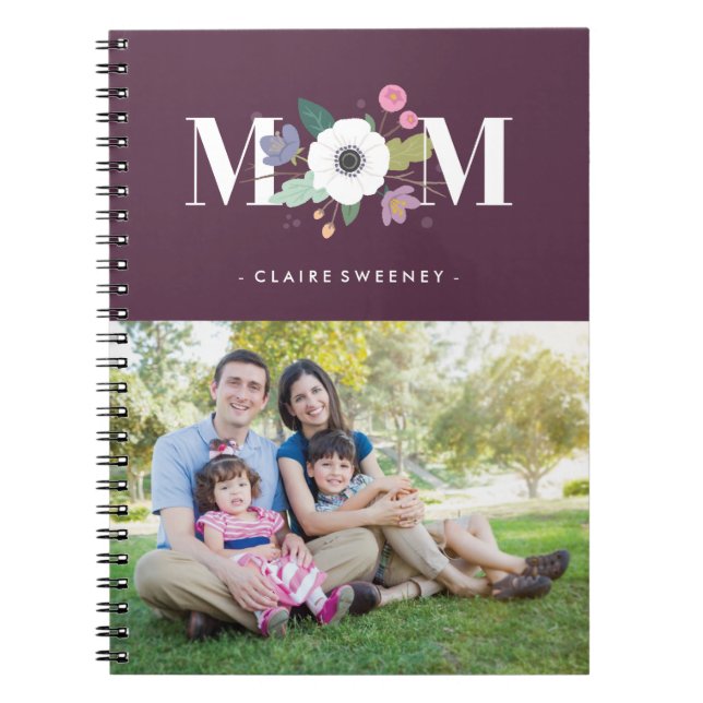 Floral Mom Journal - Plum (Front)