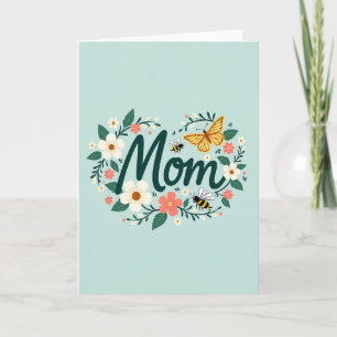 Floral Mom Love Pattern Card