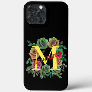 FLORAL MOMMY CUSTOM LETTER iPhone 13 PRO MAX CASE