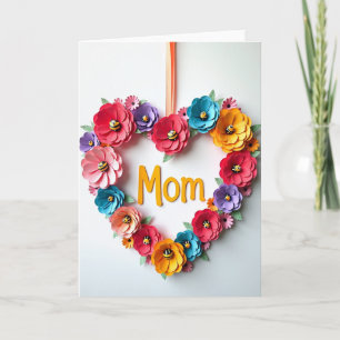 Floral Moms Day Art Card