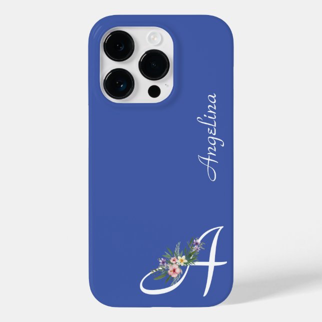 Floral Monogram  A Retirement Case-Mate iPhone Case (Back)