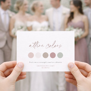 Floral Monogram Attire Colours Card