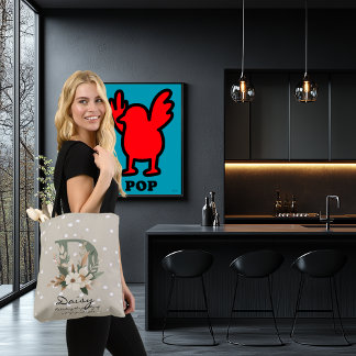 Floral Monogram D – Radiant Botanical Letter Art Tote Bag