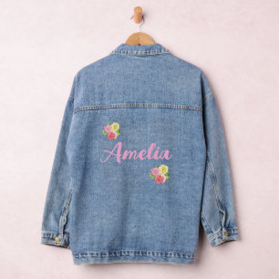 Floral Monogram Denim Jacket