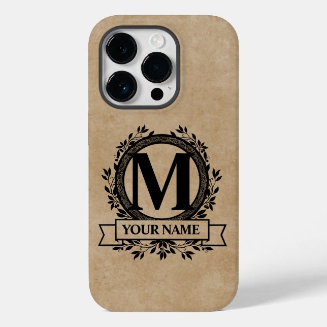 Floral Monogram Design Case-Mate iPhone Case (Back)