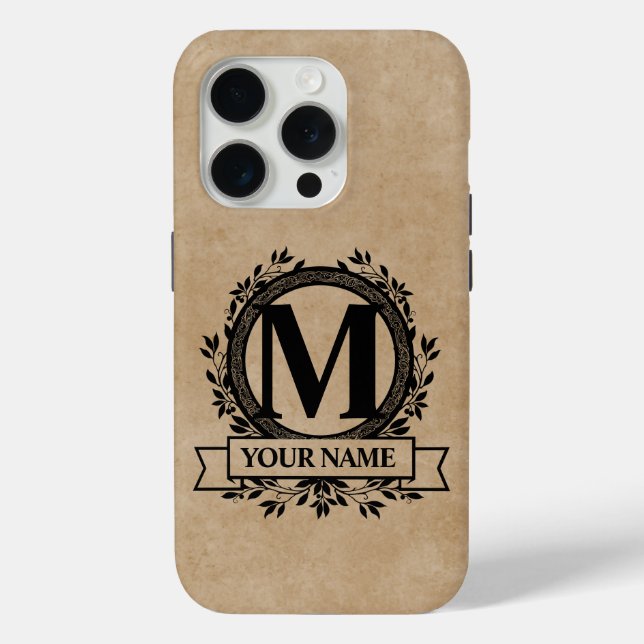 Floral Monogram Design Case-Mate iPhone Case (Back)
