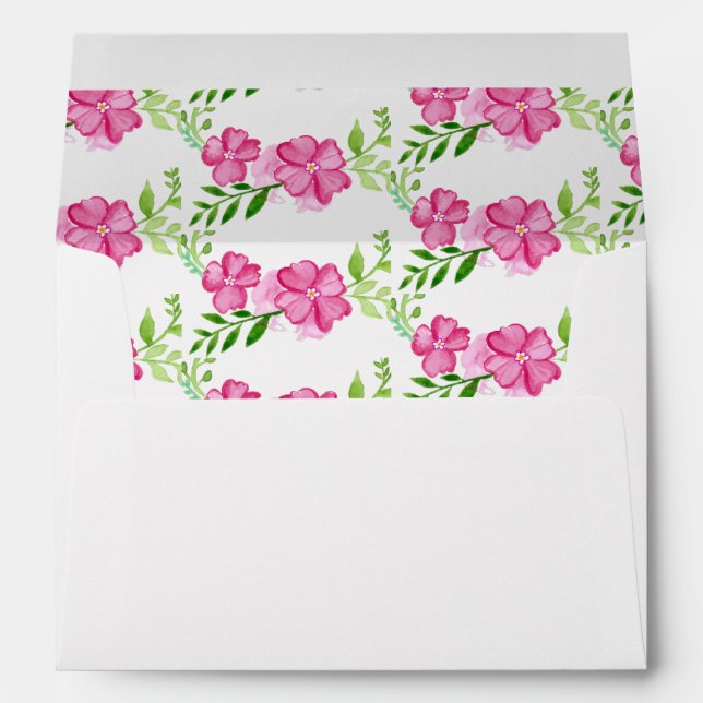 Floral Monogram Envelope with Flowers Inside (Back (Bottom))