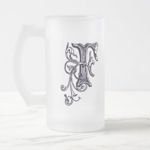 Floral Monogram 'F' - Mug