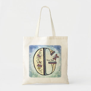 floral Monogram G Tote Bag
