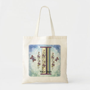 floral Monogram I Tote Bag